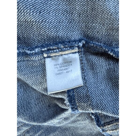 Christopher & Banks Stretch Jean Jacket Size M, Corduroy Collar, Button Down - Picture 9 of 10